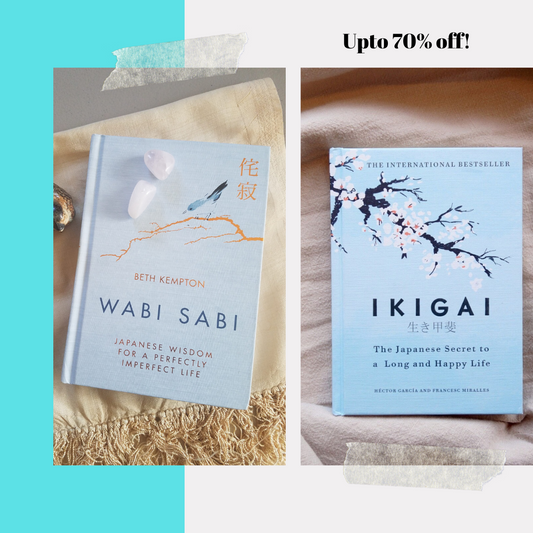 Combo of 2 Japanese Philosophy Books (Ikigai + Wabi Sabi)