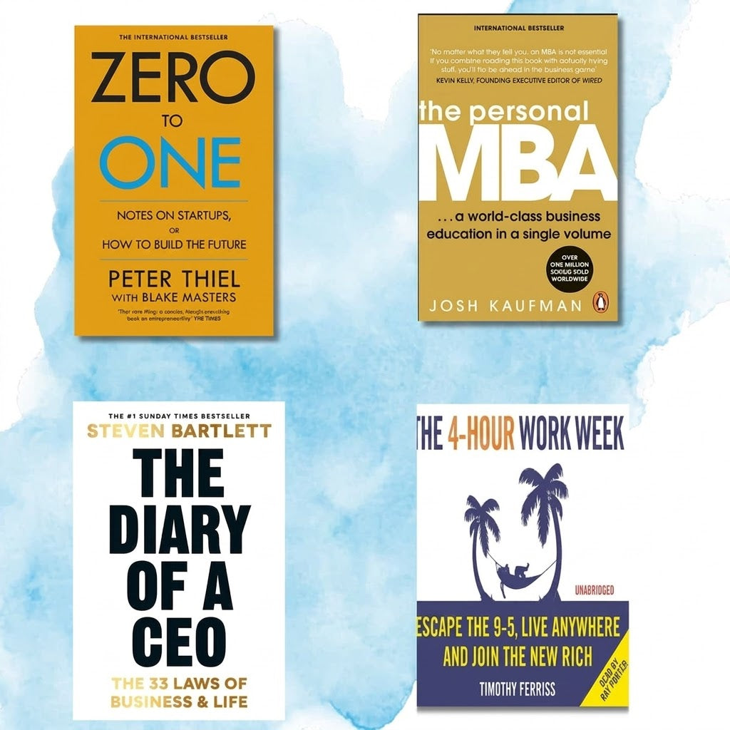 4 business book combo Personal MBA+Diary of a CEO+The 4-Hour Workweek+Zero