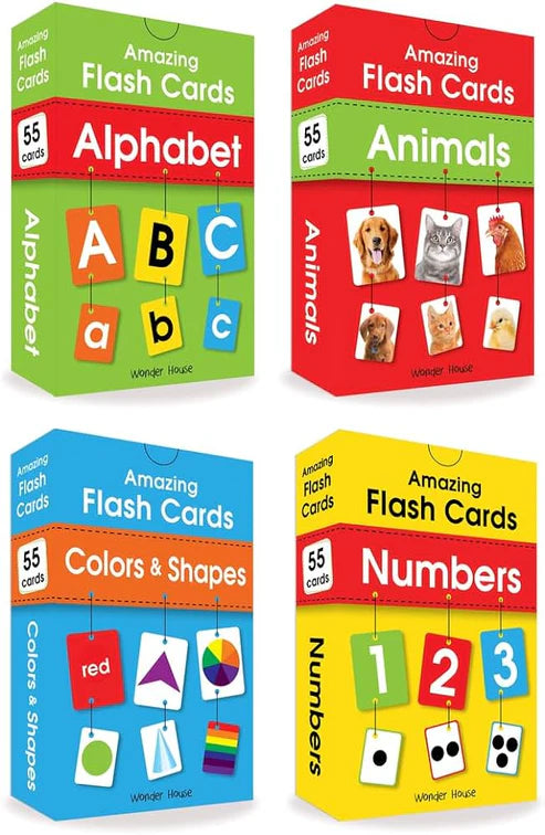 Amazing Flash Cards Set Of 4 Boxes by Wonder House Books