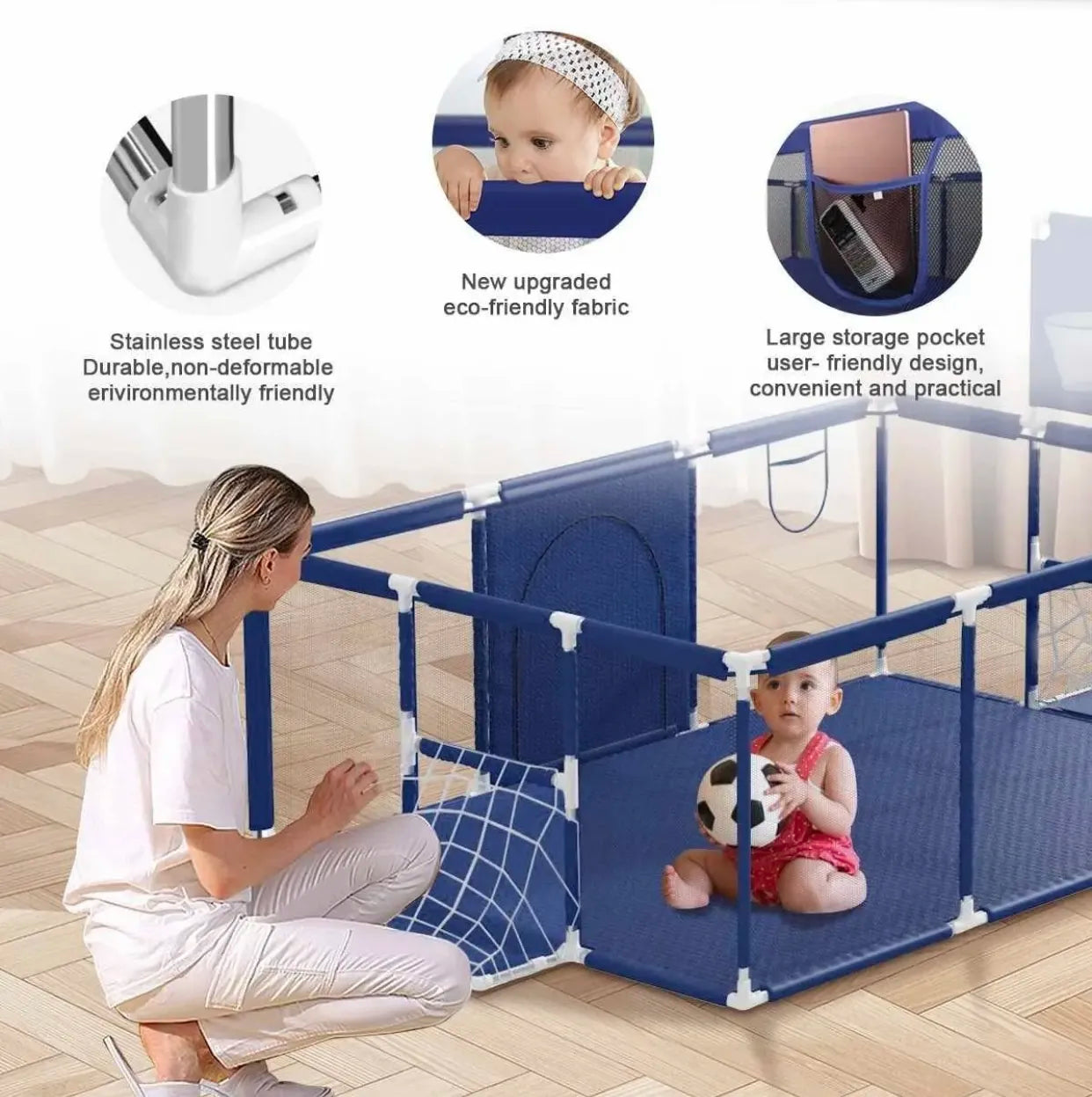 Kids Playing Fence Playpen With 30 Pcs Soft Ball