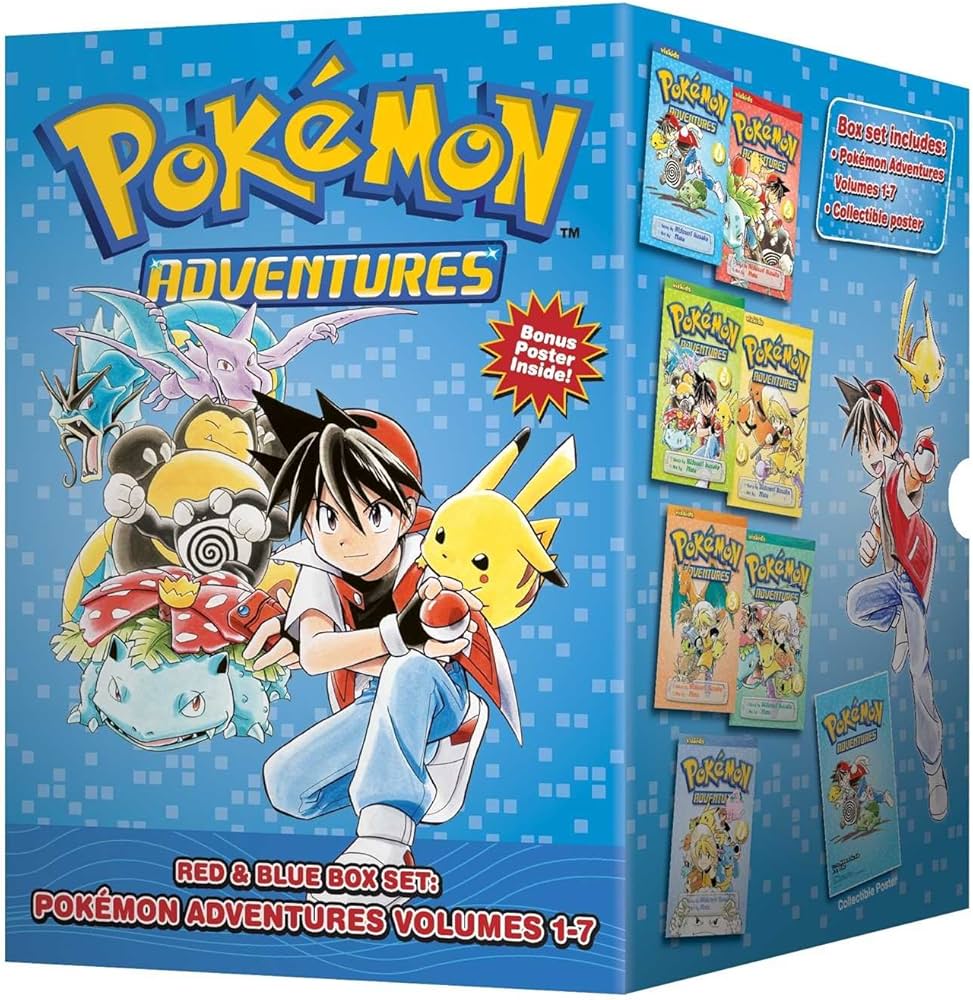 Pokémon Adventures Box set by Hidenori Kusaka 7 Volume Set (Japanese Style for all ages)