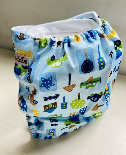 1 Piece Best Washable And Reusable Diaper Panty For Babies (BLUE)