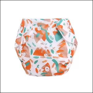 1 Piece Best Washable And Reusable Diaper Panty For Babies (Orange)