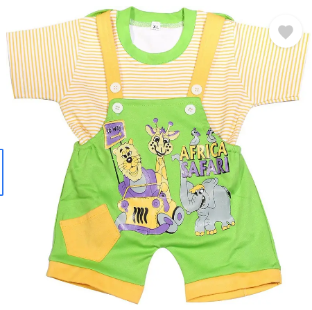 Dungaree For Boys & Girls Casual Printed Pure Cotton