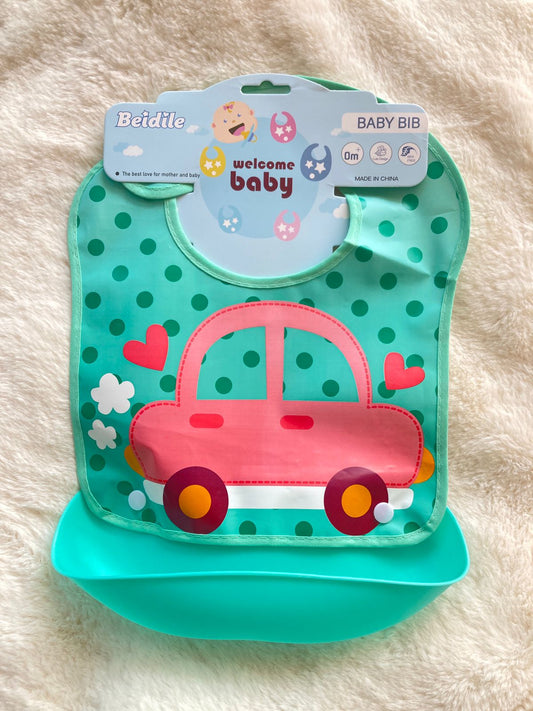 BPA Free Silicone Bib With Food Catcher For Babies