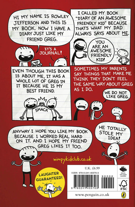 Diary of an Awesome Friendly Kid: Rowley Jefferson's Journal by Jeff Kinney