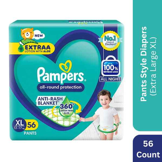 Pampers New Diapers Pants, Extra Large (XL) (56 Count)