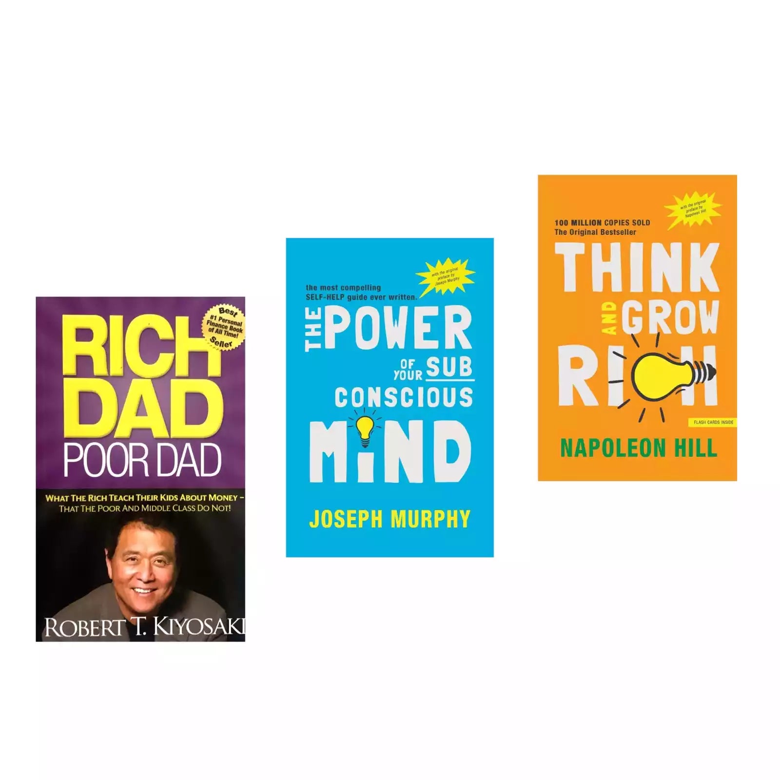 Combo Offer Of 3 Best Seller Books Rich Dad Poor Dad Think And Gro