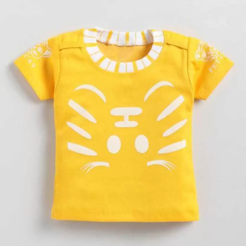 RomperFor Baby Boys & Baby Girls Casual Printed Cotton Blend (Yellow, Pack of 1)