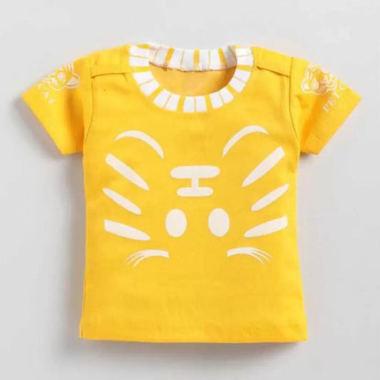 Kids Cotton Dungaree & T-Shirt Clothing Set (9-18 Months) (YELLOW)