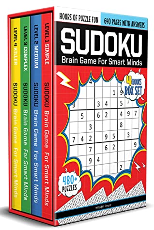 Sudoku-Brain Games For Smart Minds Box Set of 4 Books : Brain Booster Puzzles for Kids,480+ Fun Game by Wonder House Books