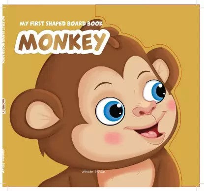 My First Shaped Board book - Monkey, Die-Cut Animals, Picture Book for Children - By Miss & Chief by Wonder House Books