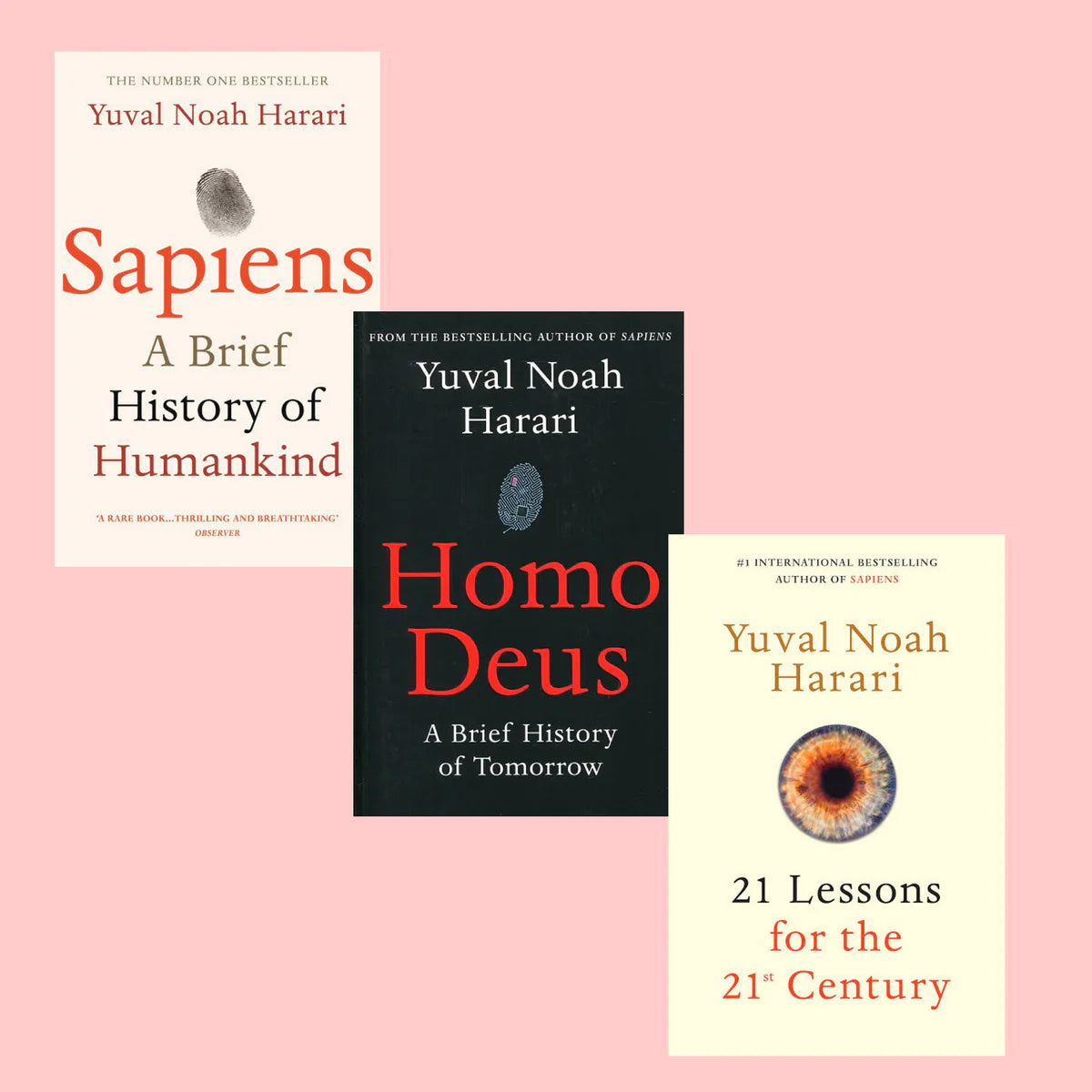 Yuval Noah Harari Set books (Homo Deus, Sapiens, 21 Lessons for the 21st Century)