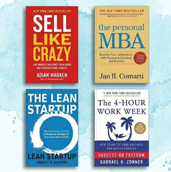 4 Business & entrepreneurship combo sell like crazy+ personal mba+ lean startup+ the 4-hour work week
