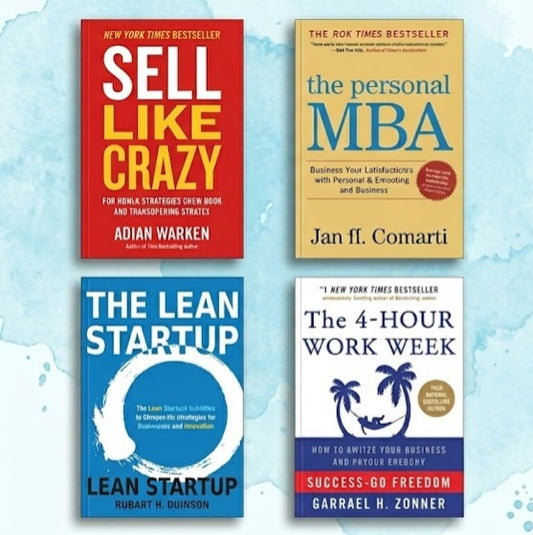 4 Business & entrepreneurship combo sell like crazy+ personal mba+ lean startup+ the 4-hour work week