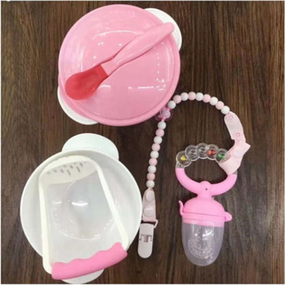 Baby food feeder set (Food blender/Food Masher Bowl + Suction bowl + Fruits Feeder)