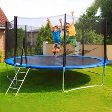 Kids Round Trampoline, Jumping Table with Enclosure Net Jumping Mat and Spring Cover Padding Bounding Bed Ratings 1