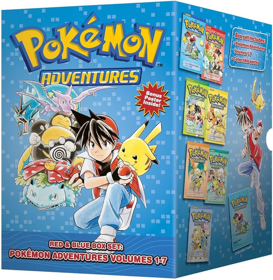 Pokémon Adventures Box set by Hidenori Kusaka 7 Volume Set (Japanese Style for all ages)