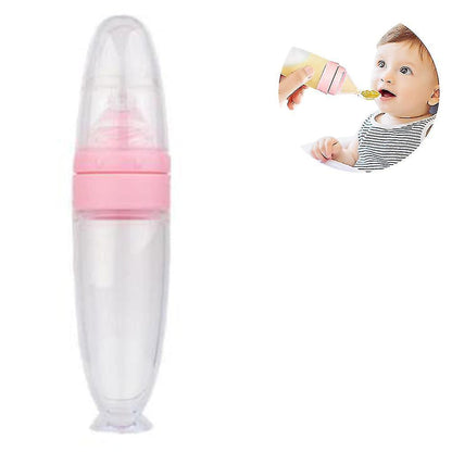 Lito Food Feeding Bottle With FULL Silicone Soft Tip Spoon