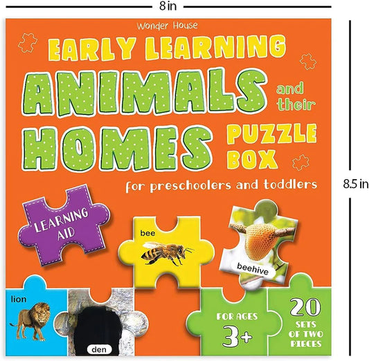Early Learning Animals & Their Homes Puzzle Box For Preschoolers And Toddlers By Wonder House Books