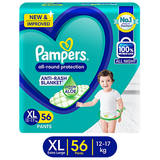 Pampers New Diapers Pants, Extra Large (XL) (56 Count)