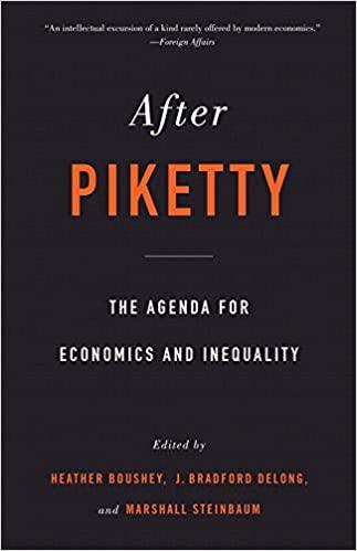 After Piketty: The Agenda for Economics and Inequality by Heather Boushey, J. Bradford DeLong, and Marshall Steinbaum.